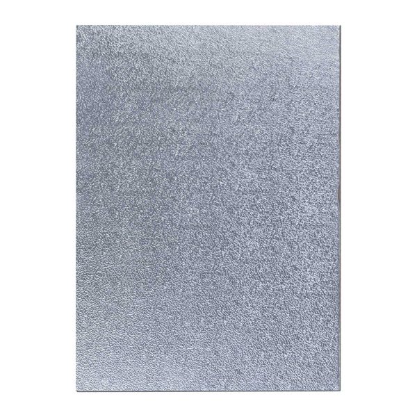 Rückstrahlplatte für Infrarotheizugen Vorderansicht rechteckig mit glänzendem Aluminium.