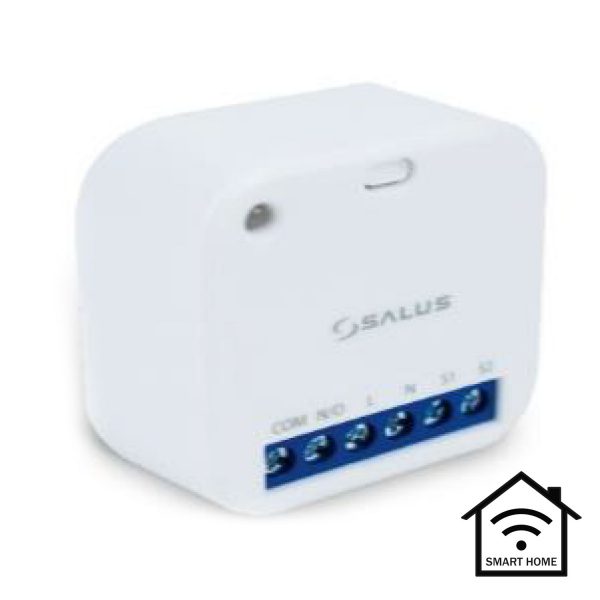 Unterputz-Relais RT-et 52 SALUS für Infrarotheizhungen und elektrische Heizkörperanschlüsse, mit Raumthermostat RT-et 54, steuerbar lokal oder über Smart Home APP.