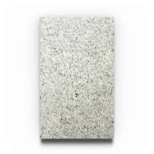 Infrarotheizung Natursteinheizung Bethel White satiniert des Herstellers eurotherm in Frontansicht auf weißem Hintergrund.