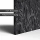 Infrarotheizung Natursteinheizung Matrix gebürstet des Herstellers eurotherm in Detailansicht auf weißem Hintergrund mit Keyfacts.