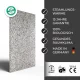 Infrarotheizung Natursteinheizung Granit feinschliff des Herstellers eurotherm in seitlicher Ansicht auf weißem Hintergrund mit Keyfacts.