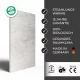 Infrarotheizung Natursteinheizung Marmor poliert des Herstellers eurotherm in seitlicher Ansicht auf weißem Hintergrund mit Keyfacts.