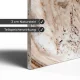 Infrarotheizung Natursteinheizung P. Oniciato poliert des Herstellers eurotherm in Detailansicht auf weißem Hintergrund mit Keyfacts.