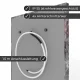 Infrarotheizung Natursteinheizung Salome poliert des Herstellers eurotherm in seitlicher Rückansicht auf weißem Hintergrund mit Keyfacts.