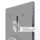 Natursteinheizung Valentina Grey mit höhenverstellbarer Wandhalterung, Montagedetail – Luxuswärme