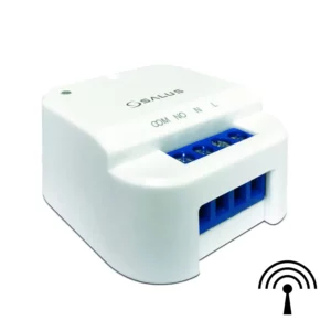 SR868 Funk-Unterputz-Relais mit Anschlussklemmen COM, NO, N, L und Funksymbol