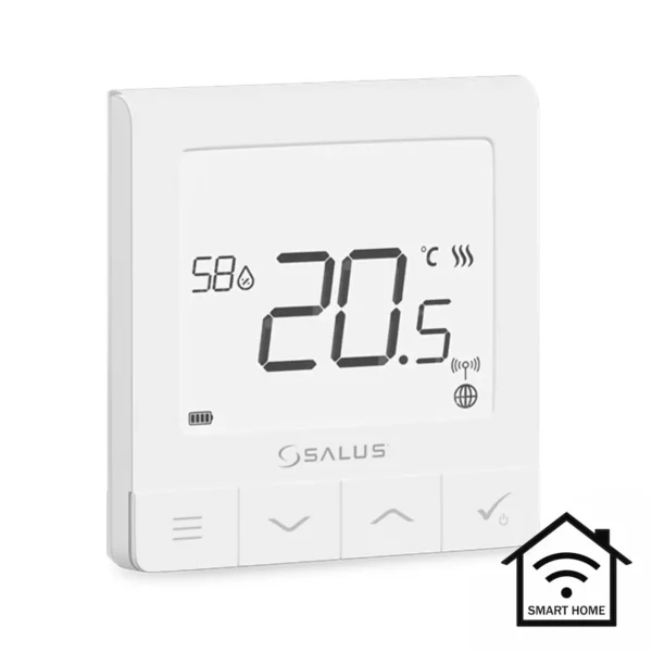 Salus SQ610RF Quantum Funk-Raumthermostat mit Display, Luxuswärme Thermostat-Zubehör
