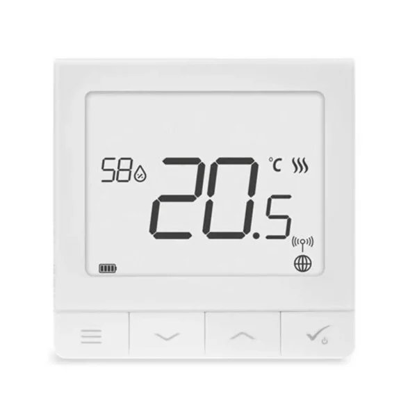 Salus SQ610RF Quantum Funk-Raumthermostat von vorne, Luxuswärme Thermostat-Zubehör