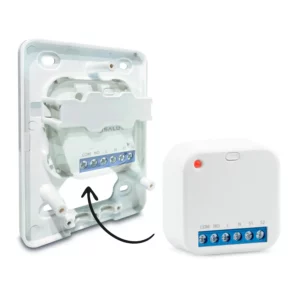 Salus SRSUNI Universal-Montagebox mit eingesetztem Funk-Relais, Luxuswärme Thermostat-Zubehör